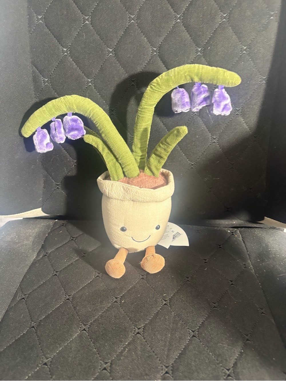 Jellycat Purple Bloom Plush Potted Flower with Green Stems